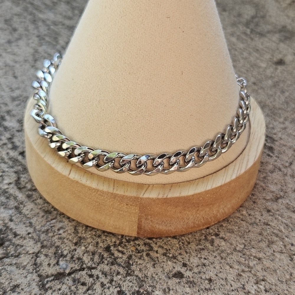 Men's Silver Chain Bracelet Jewelry